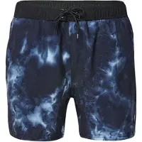 KOROSHI Shorts de bain bleu ciel / noir / blanc