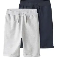 TWO SOON Pantalon bleu marine / gris chiné