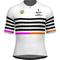 Santini Tdffaz Grand Départ Bretagne 2025 Short Sleeve Jersey Blanc XL