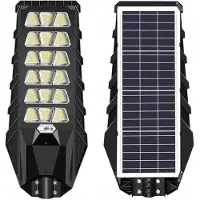 Azaris Lampadaire solaire à LED pour l'extérieur, puissant, 1500 W, réverbère de jardin, 900 LED