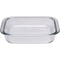 Alpina Plat de four en verre, Plat à gratin, Transparent