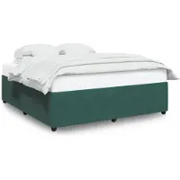 vidaXL Cadre de lit sans matelas vert foncé 200x200 cm velours