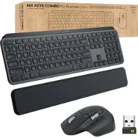 Logitech Mx Keys Gen 2 Wireless Keyboard And Mouse German Argenté