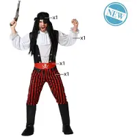 Atosa Déguisement D´homme Pirate Stripes