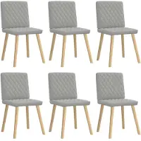 vidaXL Chaises de salle à manger 6 pcs. Tissu gris nuage