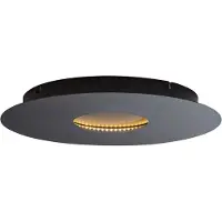 QAZQA Plafonnier moderne noir 40cm LED incluse à intensité variable en 3 étapes - Morning