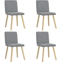 vidaXL Chaises de salle à manger 4 pcs. Tissu gris clair