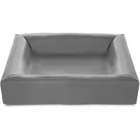 Bia Bed Bed Housse de panier pour chien en simili-cuir Gris