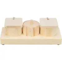 Trixie Jouet Pour Rongeurs - - Snack Cups - Beige - Bois - Caoutchouc