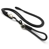 Morsø Hondenriem Retrieverlijn Hands Free Soft Rope Gerecycled Zwart - 260X1 Cm