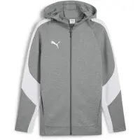 Puma Veste de survêtement gris / blanc