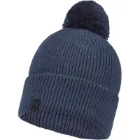 Buff Knitted Beanie Bleu