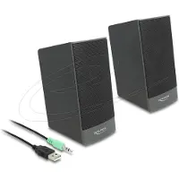 DeLOCK Usb 2.0 Stereo 3.5mm Jack/usb Powered Speakers Argenté One Size / EU Plug 220V