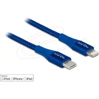 DeLOCK Câble USB de 2 m pour transfert de données/alimentation pour iPhone, iPad, iPod - Deuxième port : 1 x Apple Lightning mâle - 480 Mbit/s - MFI - 28/22 AWG