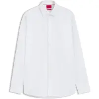 HUGO pour homme. 50519812 Chemise de coupe moderne en popeline blanche (40), Casuel, Fête, Coton, Classique, Manche longue