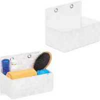 Relaxdays 2x panier de rangement (25 cm, 2x)