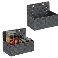 Relaxdays 2x panier de rangement (25 cm, 2x)
