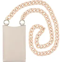 FIXED - Universal Shoulder Bag Venezia Leather (FIXVEN-CR) - for Mobile Phones 7" - Cream (Universel), Coque pour téléphone portable, Beige