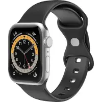 Celly Bracelet de montre en silicone 42/44/45mm (Silicone), Sangles de montre, Noir