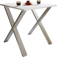 VCM Table à manger en bois premium | H. 76 x L. 80 x D. 80 cm | Table à manger de cuisine Xona X