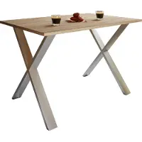 VCM Table à manger en bois premium | H. 76 x L. 140 x T. 80 cm | Table à manger de cuisine Xona X