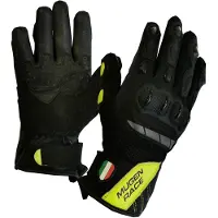 MUGENRACE Mia Court Gants Noir Jaune Néon Taille XL