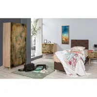 Skye Decor , style - 729, armoire, chêne Sonoma, panneaux de particules 100 % mélaminés, 90 x 52 x 192 cm