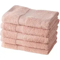 TODAY Ensemble de serviettes TODAY 100 % coton (5 unités) 70 x 130 cm Rose