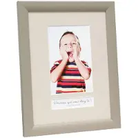 Deknudt Cadre photo aspect peint beige avec zone de texte (avec texte en français) 10x15 S54SF3