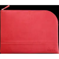 Rhodia Rhodiarama pochette zippée en simili cuir - taille L (21x28 cm) - Corail