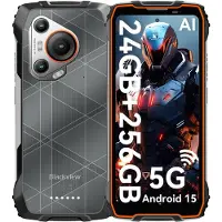 Blackview Téléphone mobile BL7000, 6.78" FHD+, 24 Go de RAM (8 Go + 16 Go extensibles), 256 Go de ROM, Android 15, 7500 mAh, 8 curs, Dual SIM, NFC/empreinte digitale/reconnaissance faciale, Orange