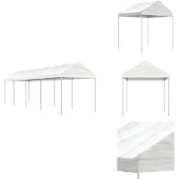 vidaXL Pavillon avec toit blanc 8,92x2,28x2,69 m Polyéthylène - Pavillons & Tentes de réception