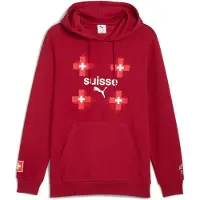 Puma Hommes, Pull-over, Sweat à capuche FtblCulture de la FSP, Rouge, Blanc, (XL)