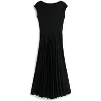 Tommy Hilfiger Robe Longue Moulante Et Évasée Plissée 5x2 Rib Midi F&f Drs/Black - Xxxl