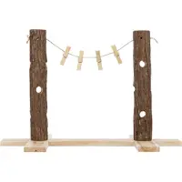 Trixie Natural Living Tronc D'arbre Pour Aliments Duo - 53 X 34 X 25 Cm - Pour Lapin