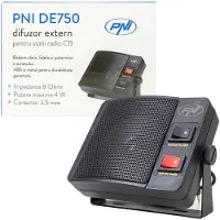 Pni Haut-parleur externe DE750 pour émetteurs radio CB, 8 ohms, 4 W, haut-parleur de 3 pouces, prise jack 3,5 mm