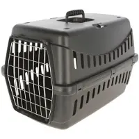 Kerbl Expedition Eco Caisse de transport pour animaux domestiques, 58 cm x 38 cm x 38 cm, noir