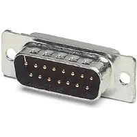 Phoenix Contact Connecteur D-SUB mâle 180 ° Nombre de pôles : 15 Coupe à souder VS-15-ST-DSUB-EG 10 pcs., Câble + prise électronique, Argent, Noir