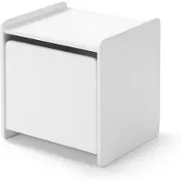 Vipack Table de chevet Kiddy avec espace de rangement - blanc