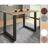 VCM Table à manger en bois premium | H. 76 x L. 80 x D. 50 cm | Table à manger de cuisine Xona U