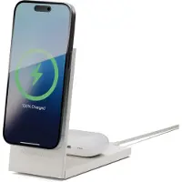 Native Union , Chargeur sans fil 2-en-1 Rise Magnétique Qi2, Gris