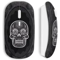 CAPACHEAP Souris sans Fil Tête de mort Design black