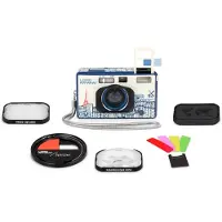 Lomography Appareil photo argentique LomoApparat 21mm f/10 Edition Paris Blanc et Bleu