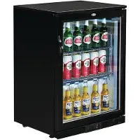 Polar Réfrigérateur de bar , série G, 138 litres - porte à charnières verrouillable, refroidissement par ventilation et éclairage LED