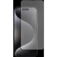Just in Case Protecteur d'écran en verre trempé Edge To Edge Apple iPhone 15 Pro (1 pcs, Apple iPhone 15 Pro), Téléphone portable : film de protection, Transparent, Noir