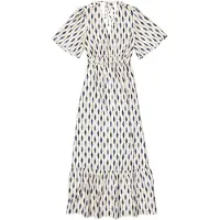 Garcia E50281 Short Sleeve Long Dress Blanc S Femme