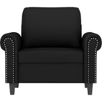 vidaXL Fauteuil noir 60 cm velours