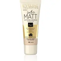 Eveline Cosmetics Fond de teint mat satiné fond de teint matifiant pour le visage 104 Beige 30ml (Beige)