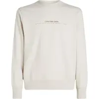 Calvin Klein Hommes, Pull-over, Minimal Logo Crew Neck, Beige, Gris, (XL)