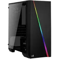 Aerocool PGS CYLON AEROPGSCYLONMINI-TG (Micro ATX, Mini ITX, noir) (mATX, Mini-ITX), Boîtier PC, Noir